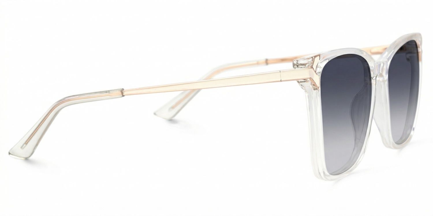 Tricee Square Clear Glasses With Gold Arms For Women | Zeelool2