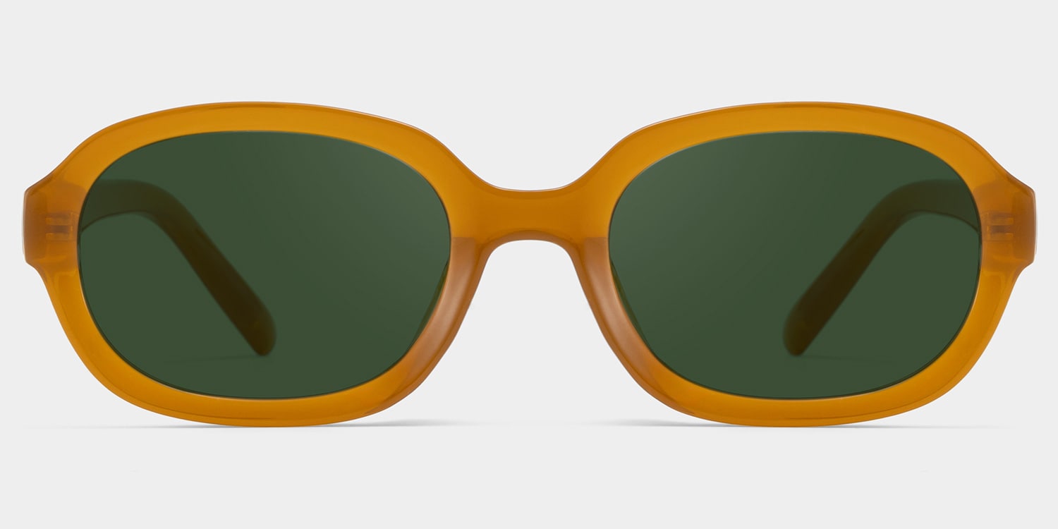 Astra Geometric Brown Polarized Sunglasses