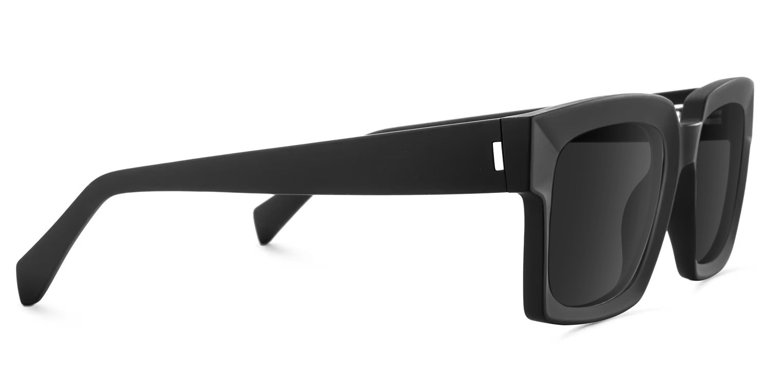 Amadeo Tr90 Black Rectangle Frame Sunglasses | ZEELOOL3