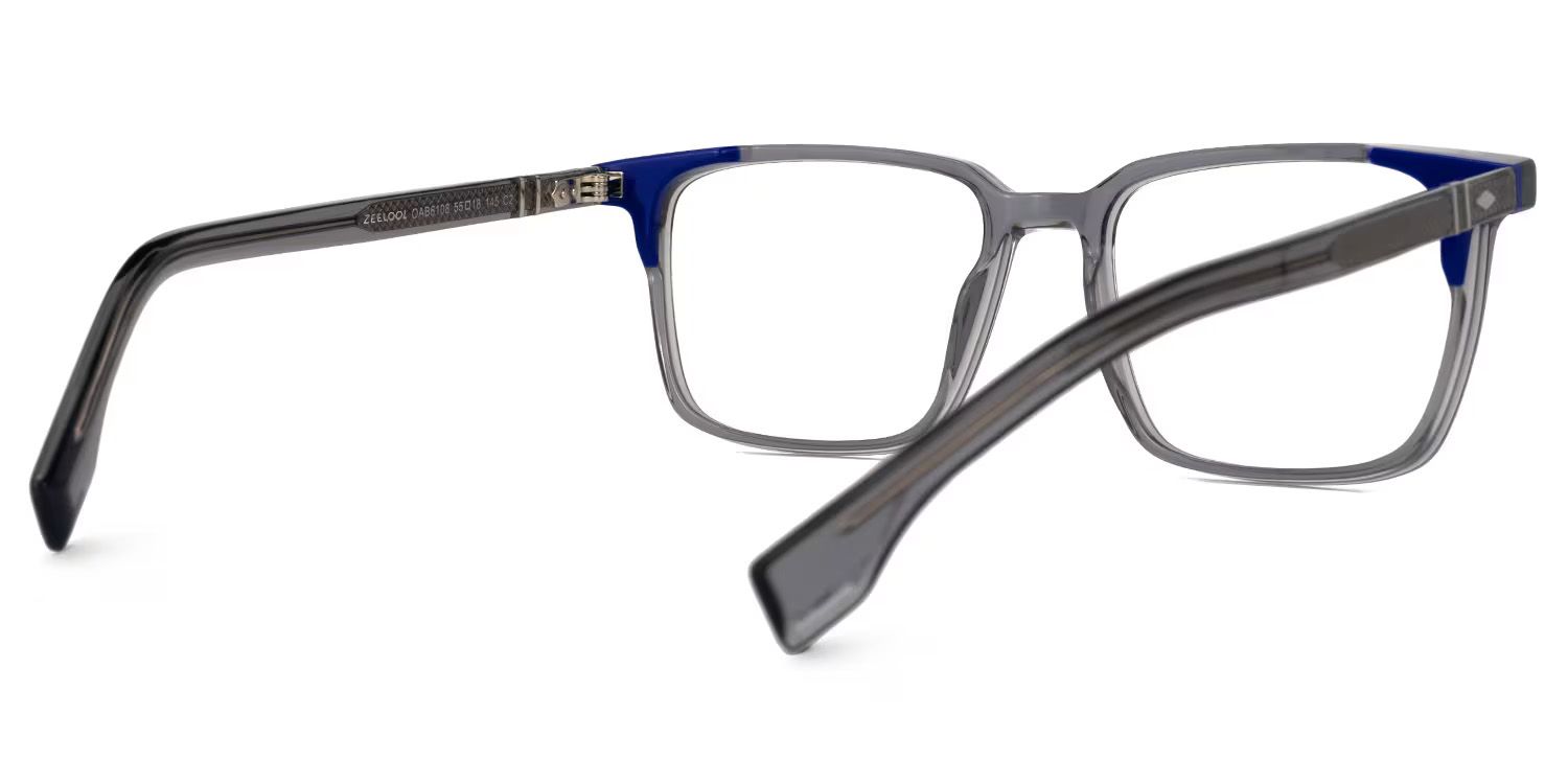 Davila Rectangle Gray Glasses | ZEELOOL Canada3