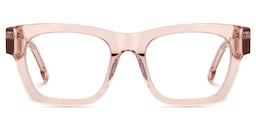 Boone Rectangle Pink Glasses0