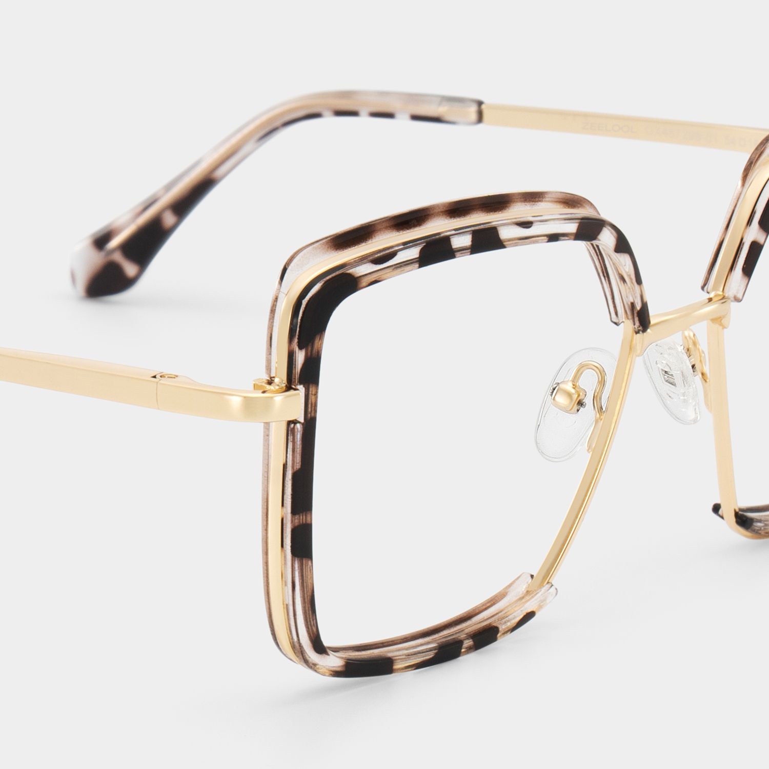 クリアネオ Cordaro Square Clear Tortoise Lightweight Glasses | ZEELOOL