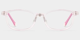 Luca Rectangle Crystal Pink Glasses0