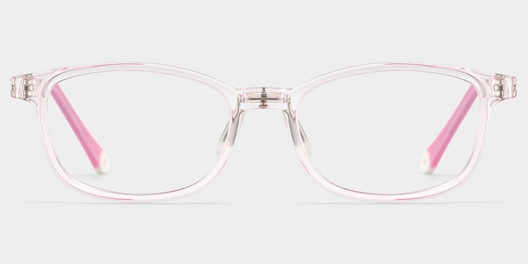 Luca Rectangle Crystal Pink Glasses