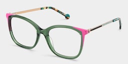 Nico Square Green Pink Glasses3