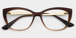 Harlow Rectangle Brown Glasses2
