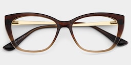 Harlow Rectangle Brown Glasses2