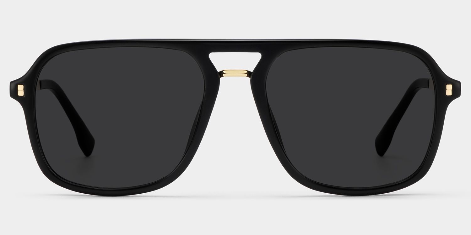 Kilworth Tr90 Black Aviator Frame Sunglasses | ZEELOOL