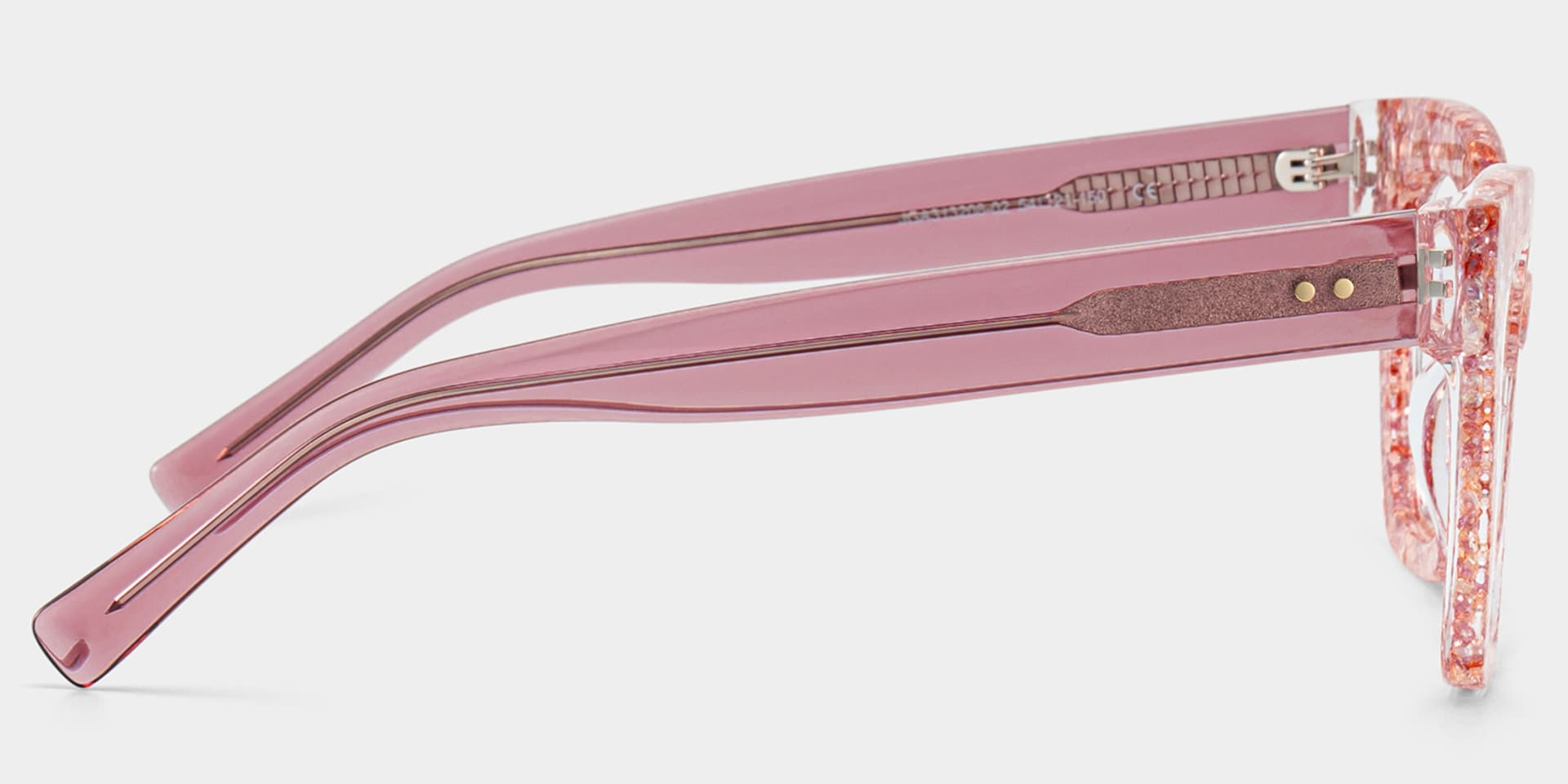 Renata Square Pink Glitter Glasses Frames for Women | ZEELOOL5