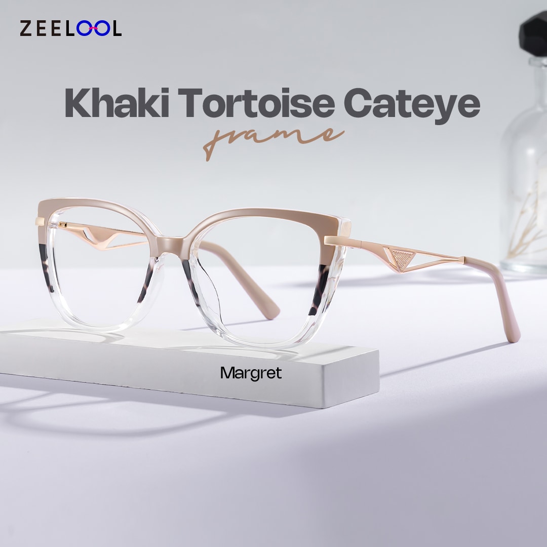 Margret Cateye Tortoise Khaki Glasses