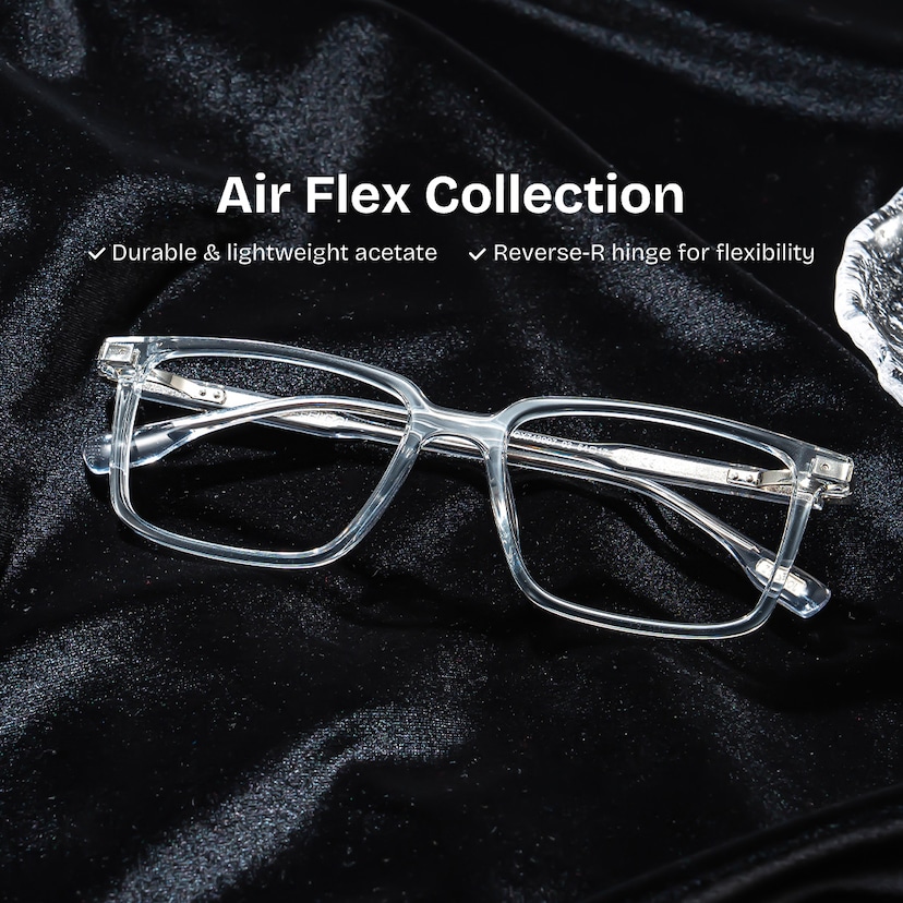 Cyrus Rectangle Gray Glasses