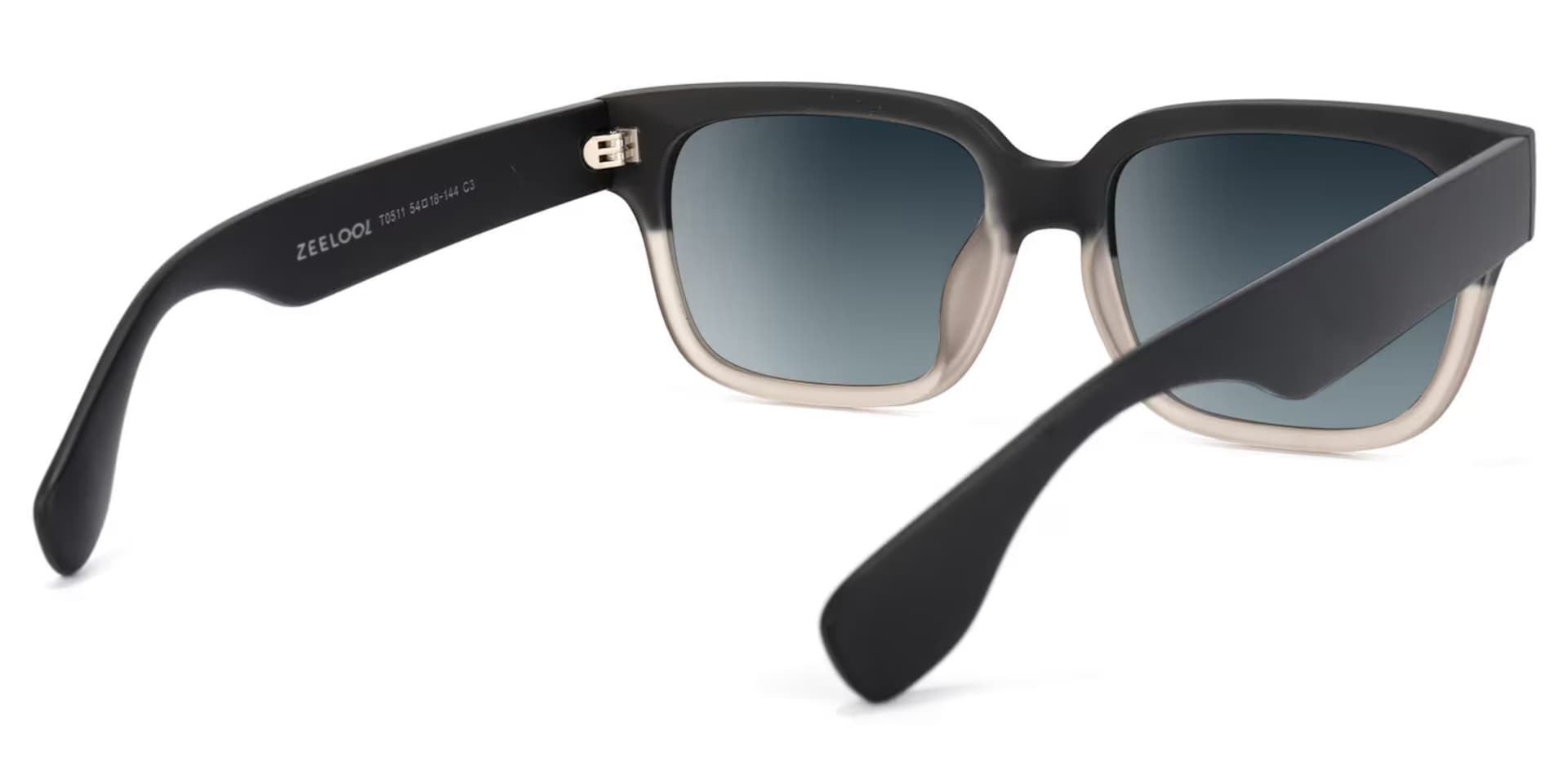 Colin Rectangle Black-Gray Sunglasses | Zeelool Glasses3