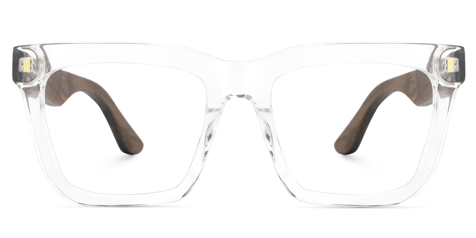 Rectangle Vintage Glasses With Wood Temples1