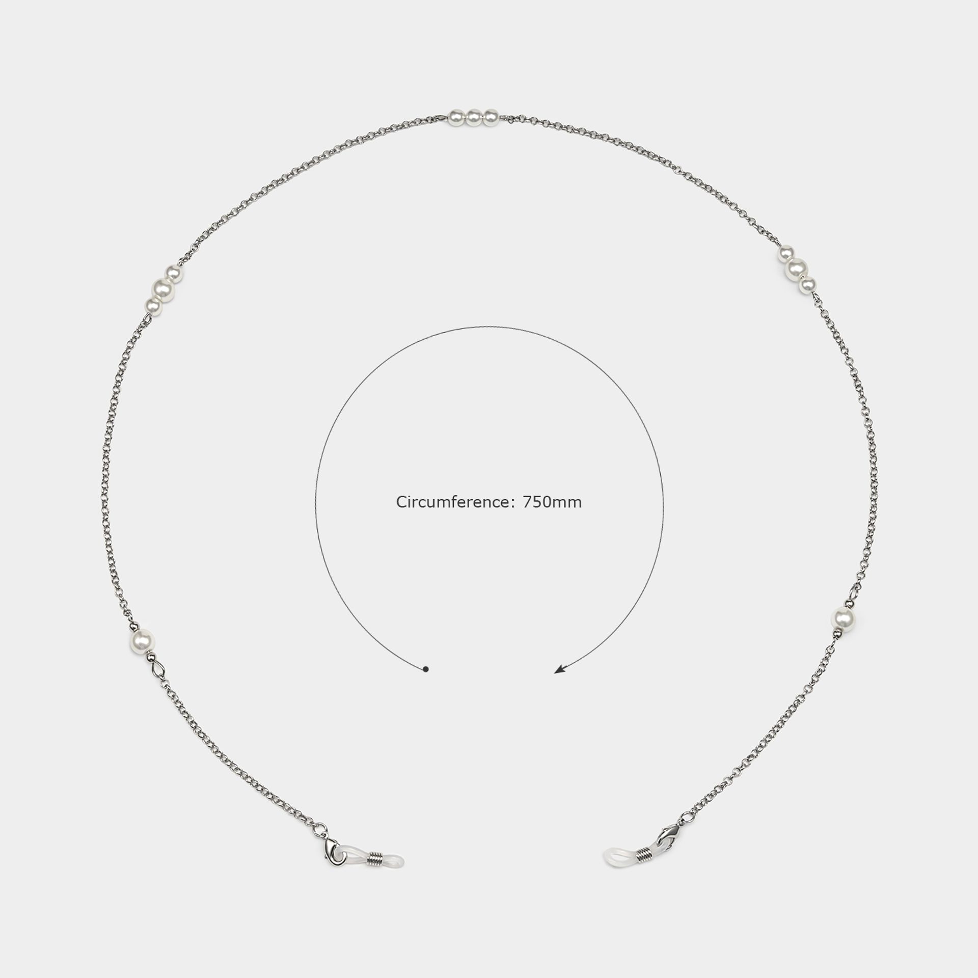 Stylish Pearl Silver Eyeglasses Chains2