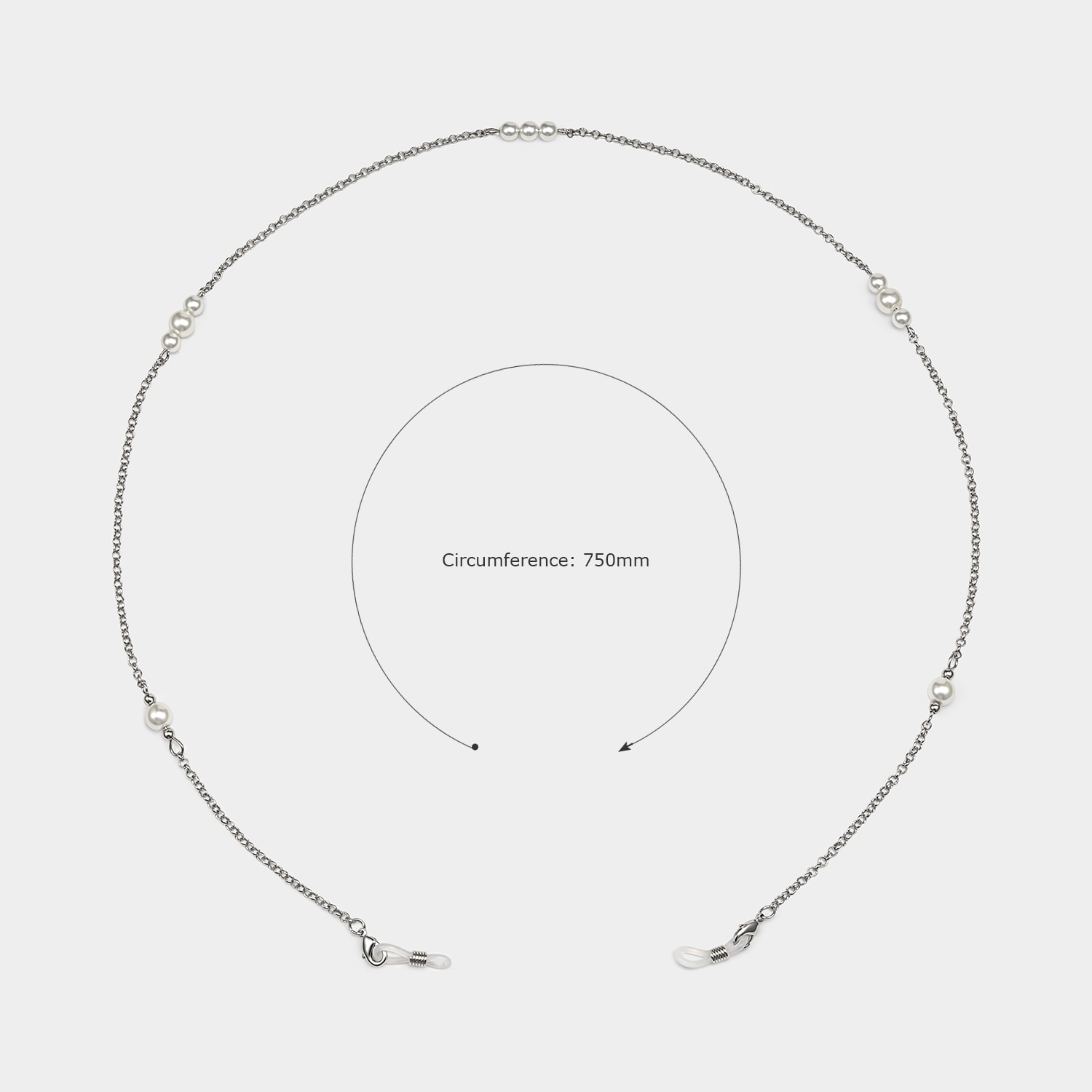 Stylish Pearl Silver Eyeglasses Chains2