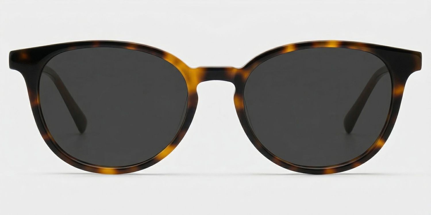 Allison Acetate Tortoise Round Frame Sunglasses | ZEELOOL0
