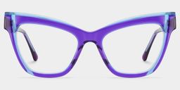 Saucie Cateye Purple Glasses0
