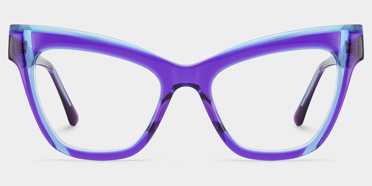 Saucie Cateye Purple Glasses