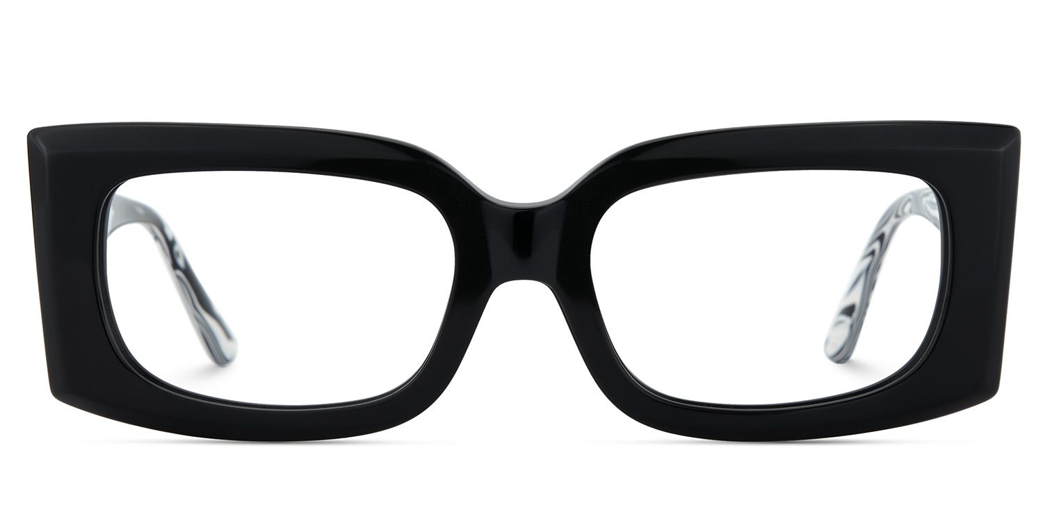 Orduno Black Rectangle Shape Eyeglasses | Zeelool1