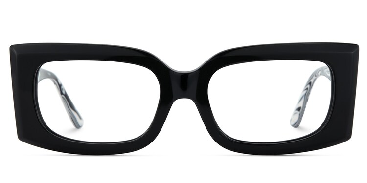 Orduno Rectangle Black Glasses