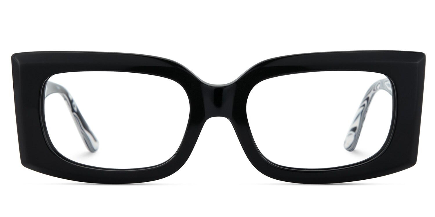 Orduno Black Rectangle Shape Eyeglasses | Zeelool1