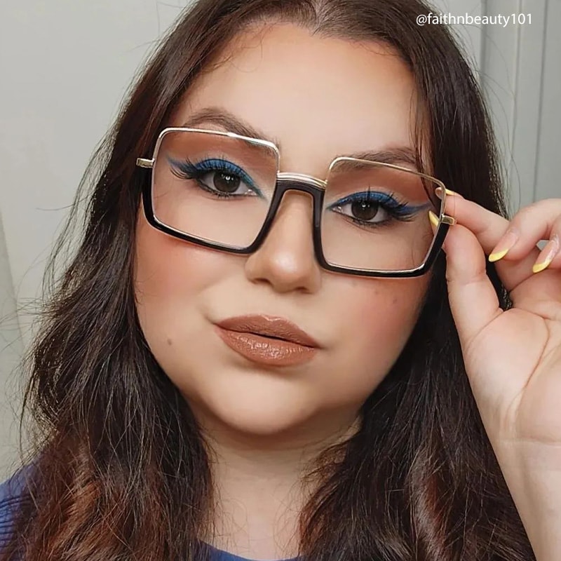 Shelton Square Black Glasses | Zeelool Glasses4