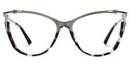 Yomary Cateye Two-Tone Glasses0
