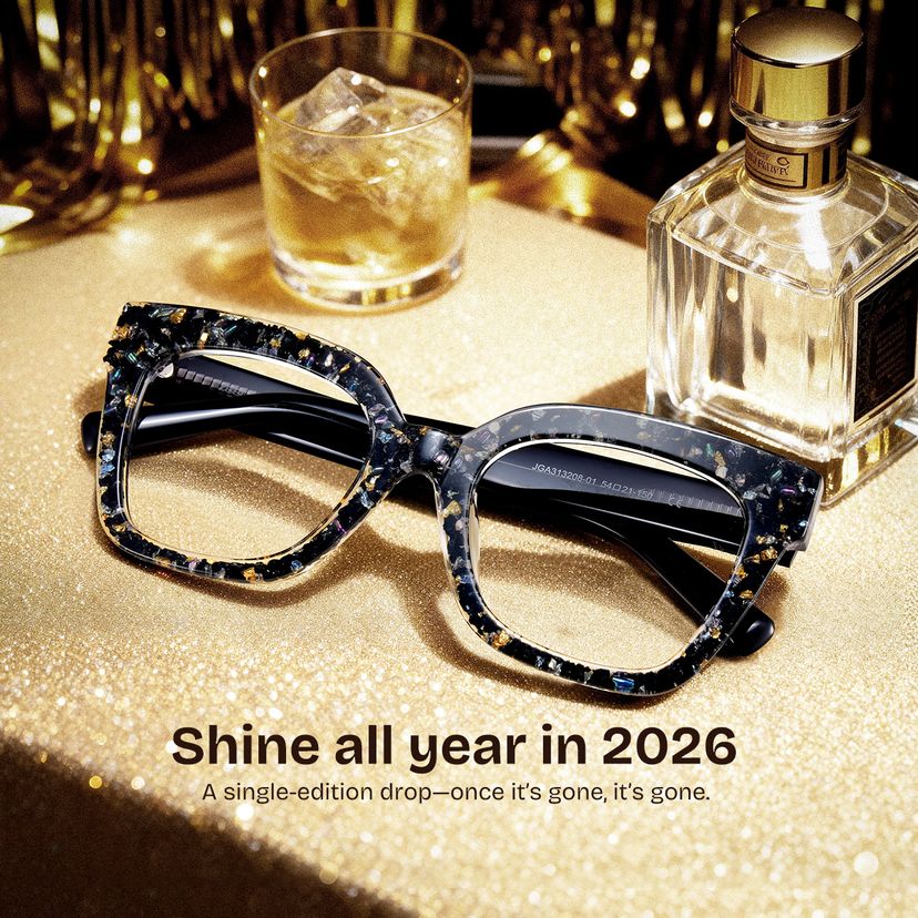 Renata Square Black Glasses