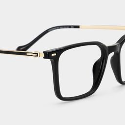 Archer Rectangle Black Glasses5