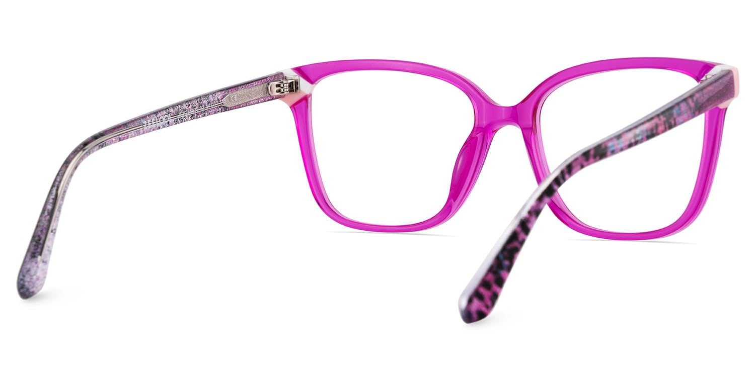 Nolan Square Neon Pink Glasses6