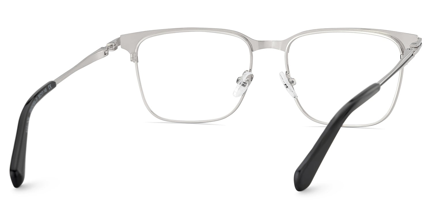 Marshall Rectangle Grey Silver Glasses5
