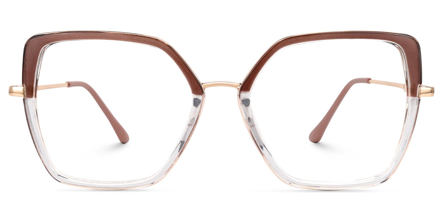 Geometric Keller Two-Tone Glasses deals -Zeelool Glasses0