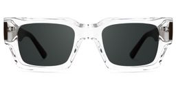 Garza Rectangle Clear Glasses0