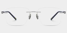 Claire Rectangle Silver Glasses2