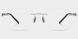 Claire Rectangle Silver Glasses2