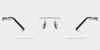 Claire Rectangle Silver Glasses2