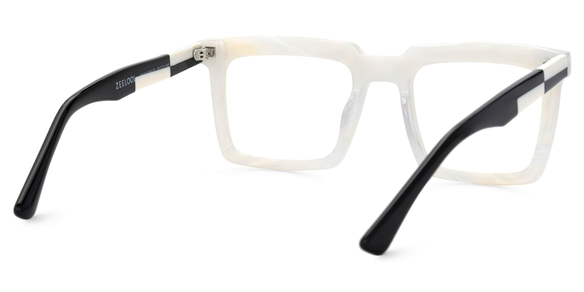Leblanc Square White Acetate Glasses for Men | Zeelool4