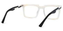 Leblanc Rectangle White Glasses4