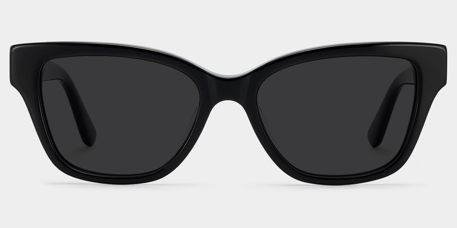 Miranda Black Frame Cat Eye Sunglasses for Women | ZEELOOL0