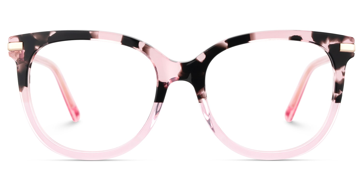Mailyn Round Pink Tortoise Glasses