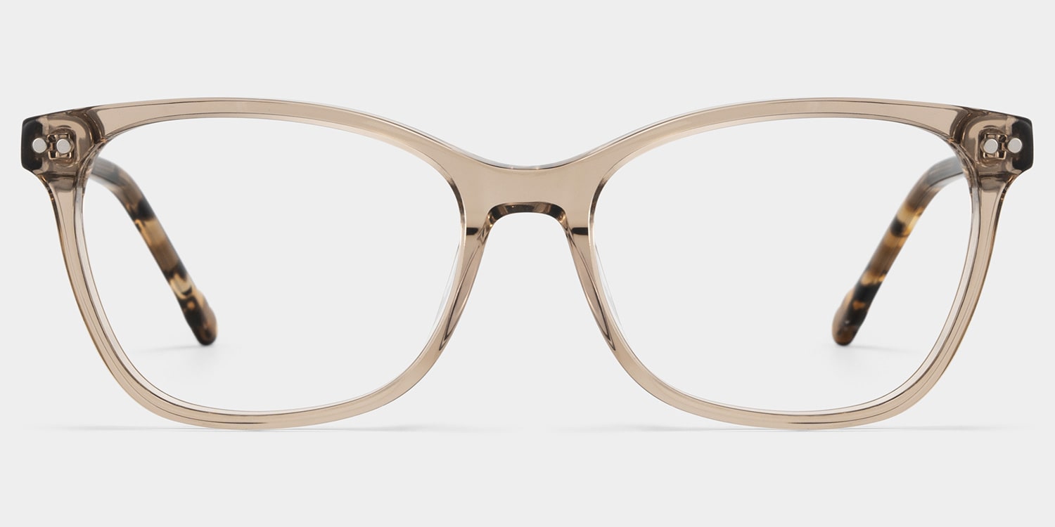 Marigold Rectangle Brown Glasses