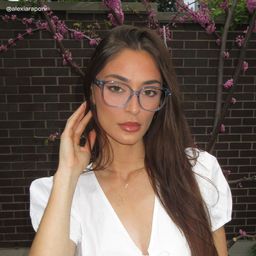 Clara Clear Blue Cat eye Glasses6