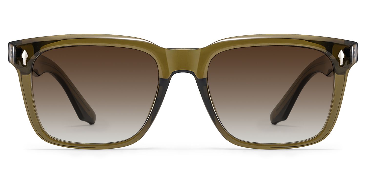 Fletcher Tr90 Brown Rectangle Frame Sunglasses | ZEELOOL