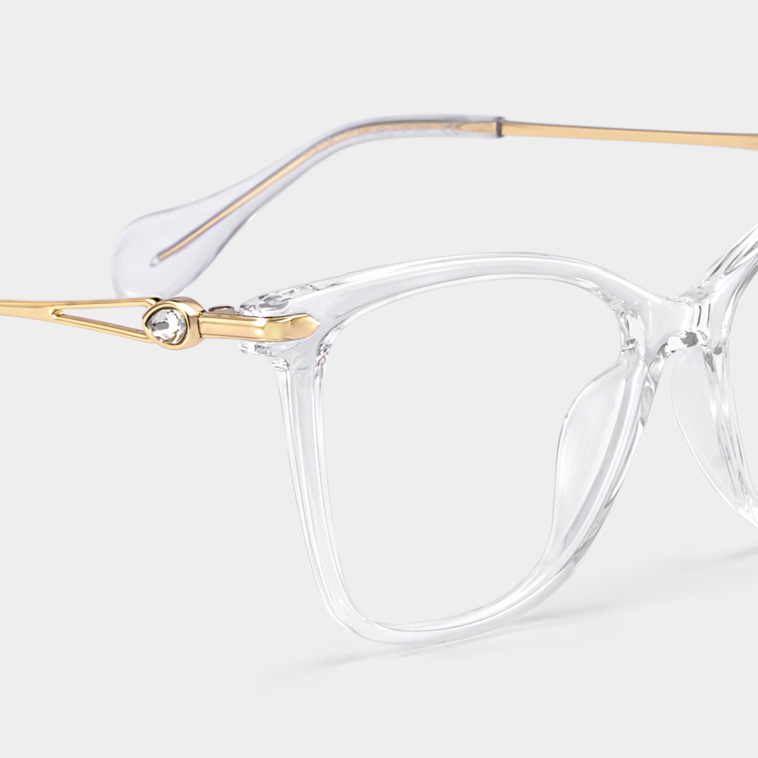 Westley thin clear frame glasses with Butterfly Frame Online | ZEELOOL