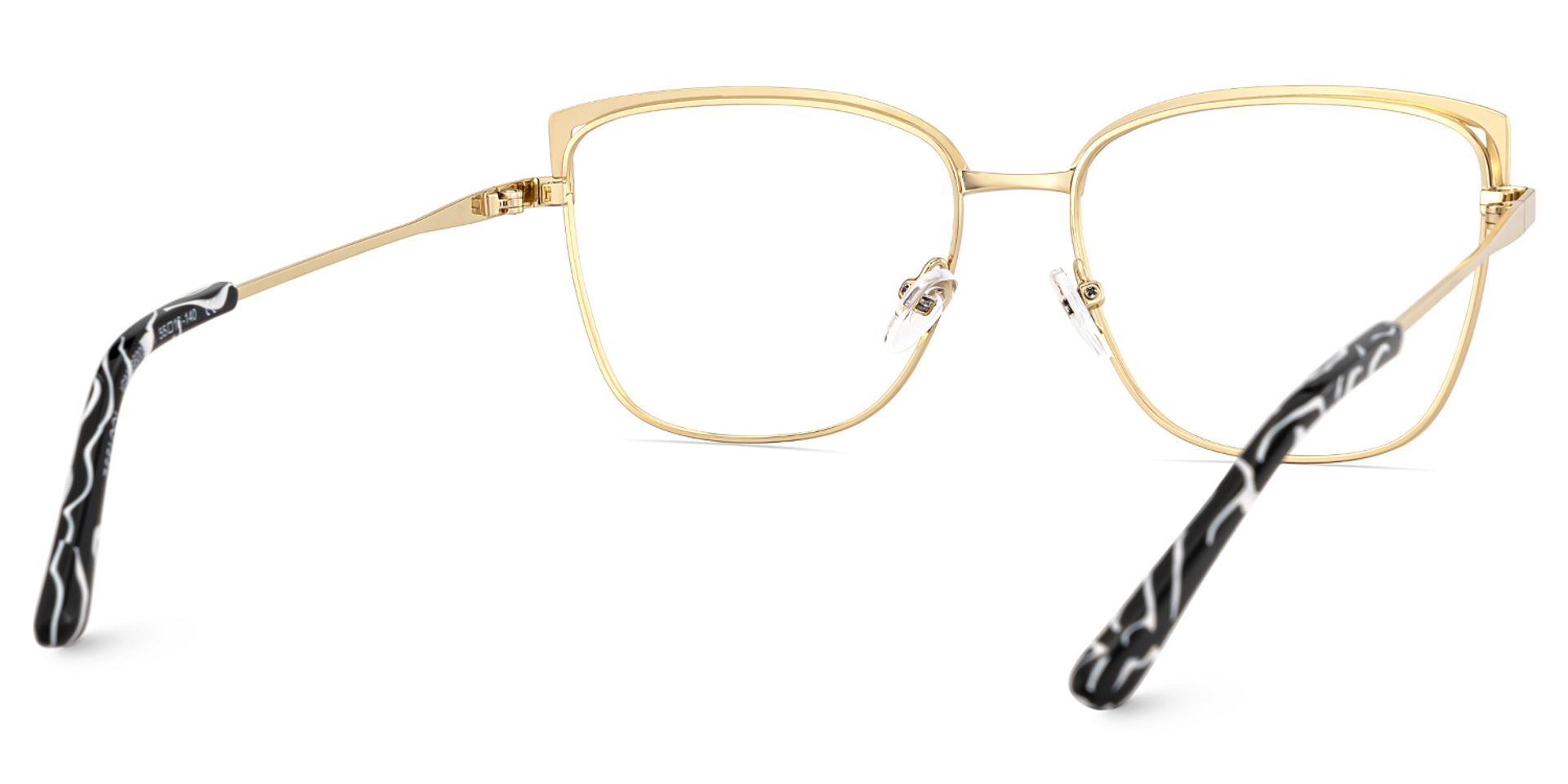 Square Metal Glasses With Black White Color5