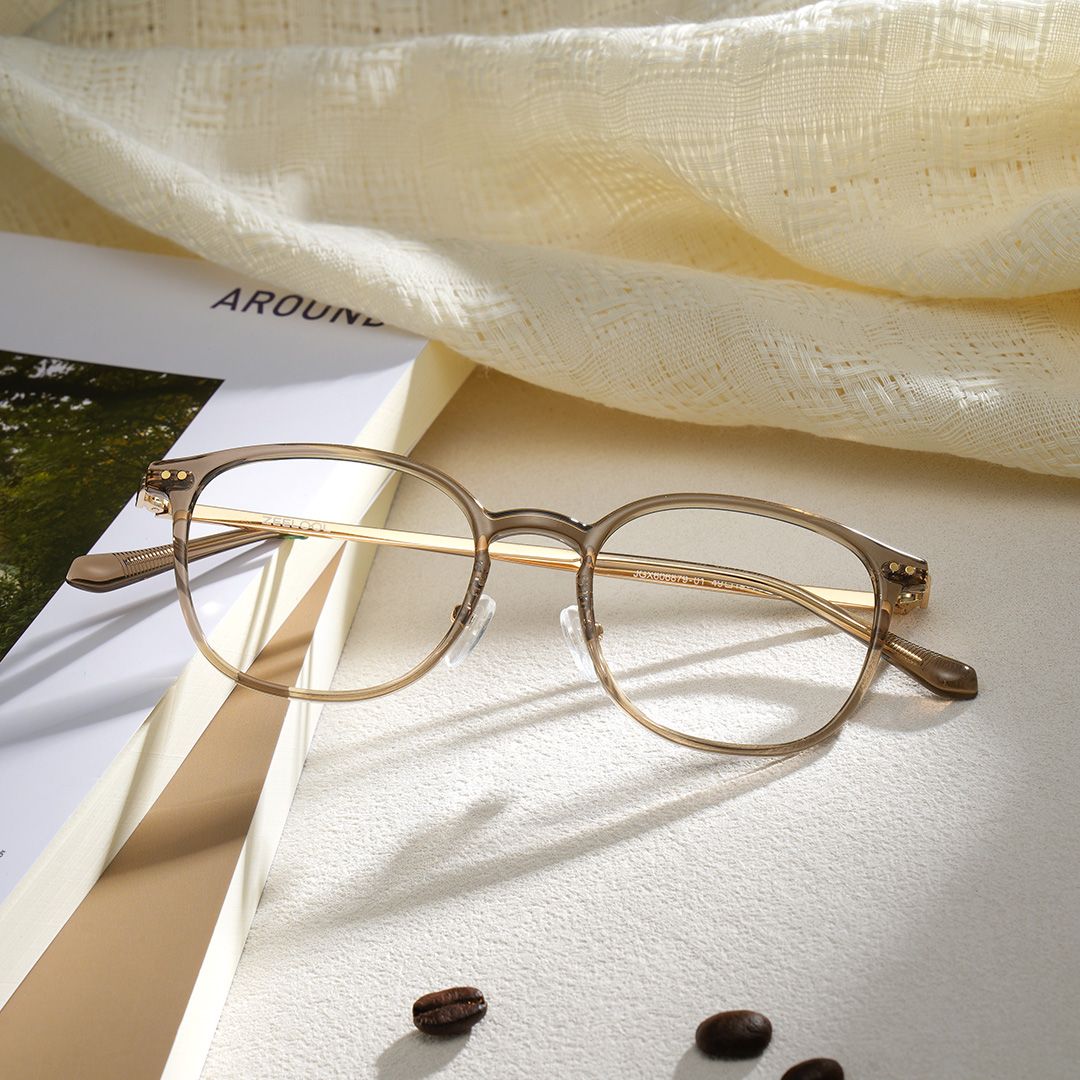 Mira Brown Frame Prescription Glasses with Oval Shape | ZEELOOL1