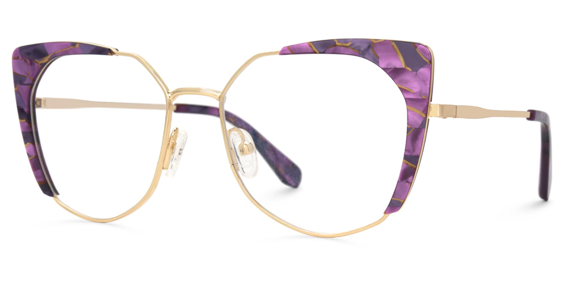 Ketty Prescription Purple Cat Eye Glasses Frames | Zeelool1