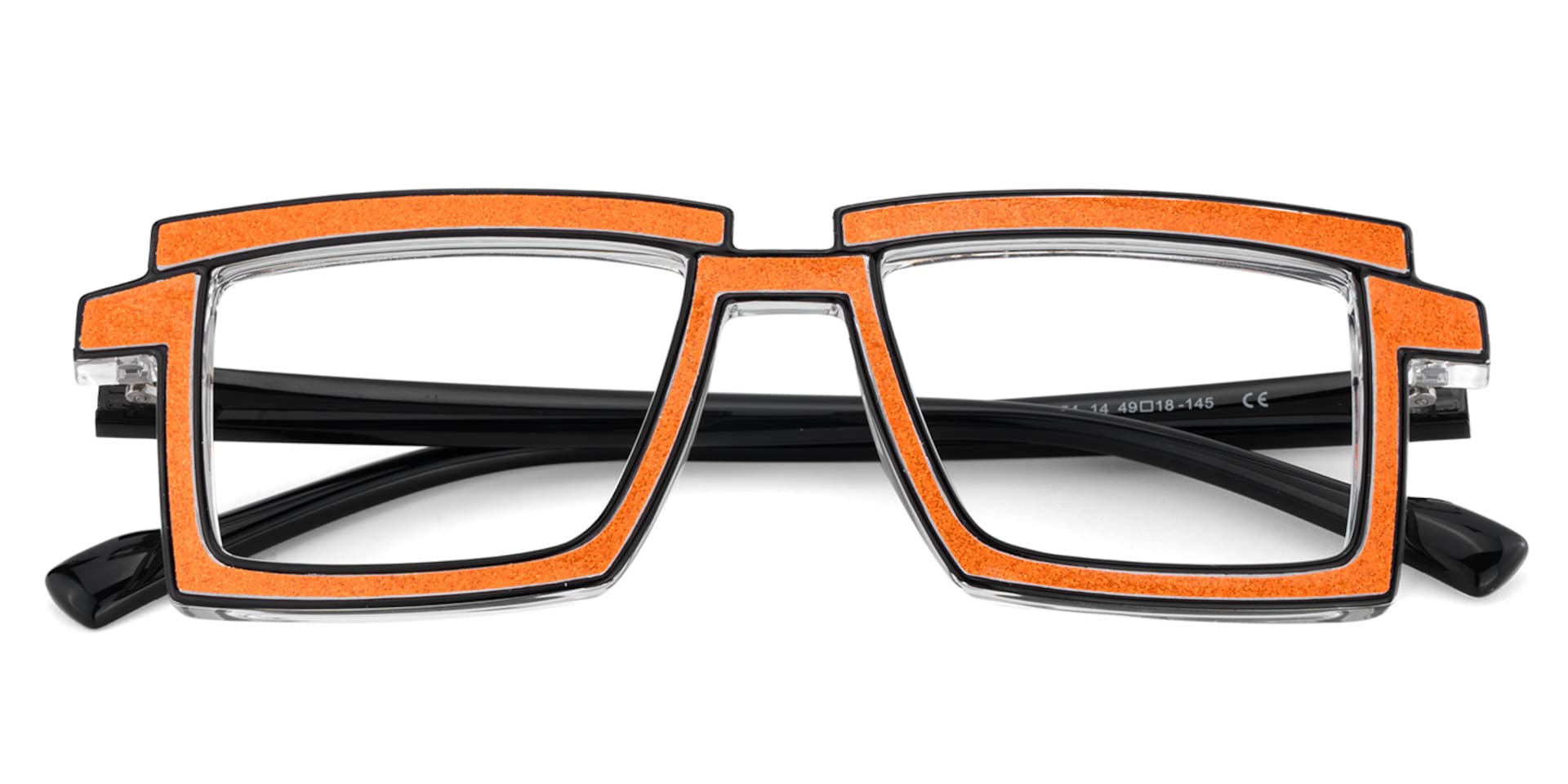 Zephyr Orange Glasses in Cyberpunk Style Eyeglasses2