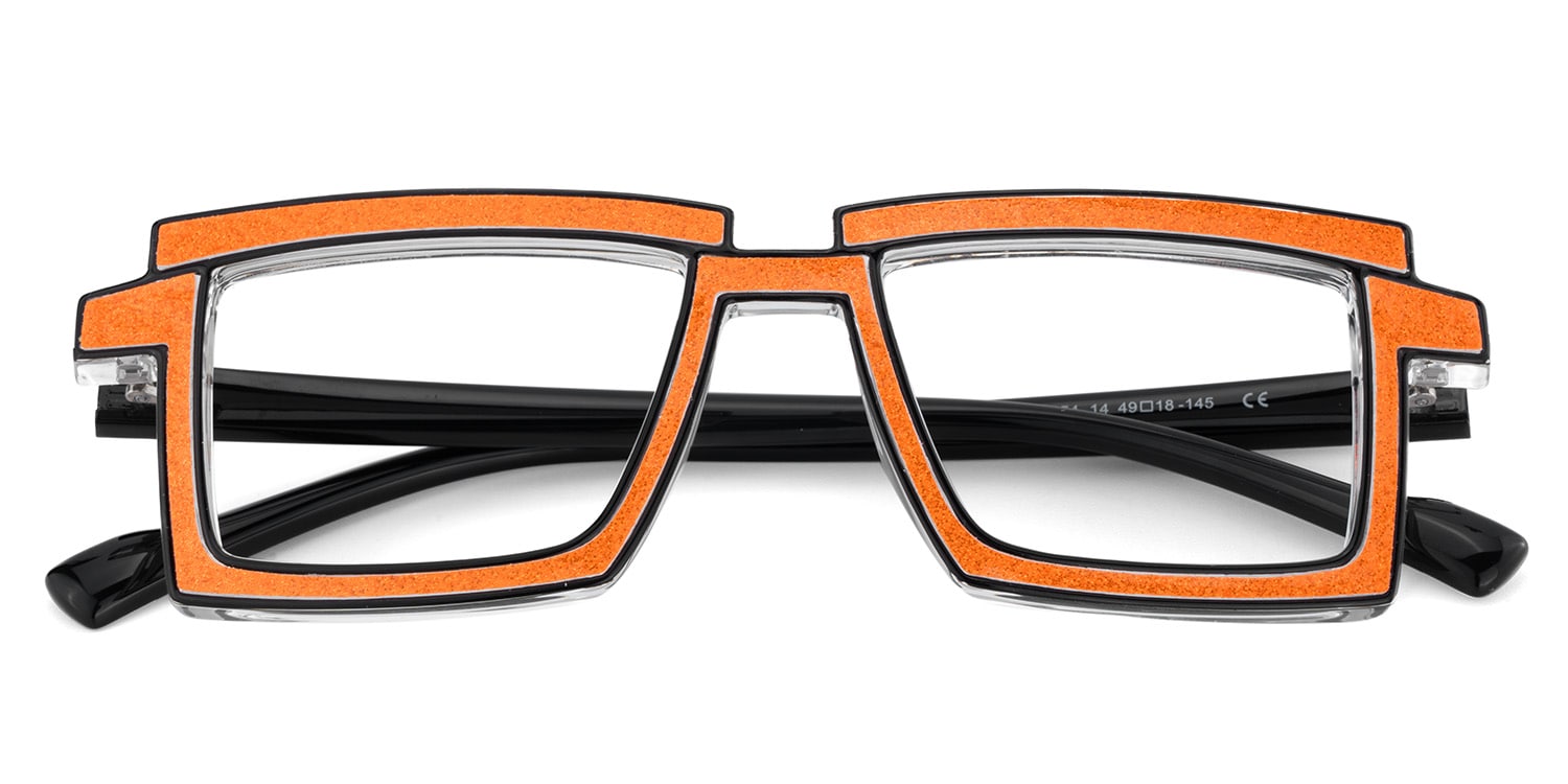 Zephyr Orange Glasses in Cyberpunk Style Eyeglasses2