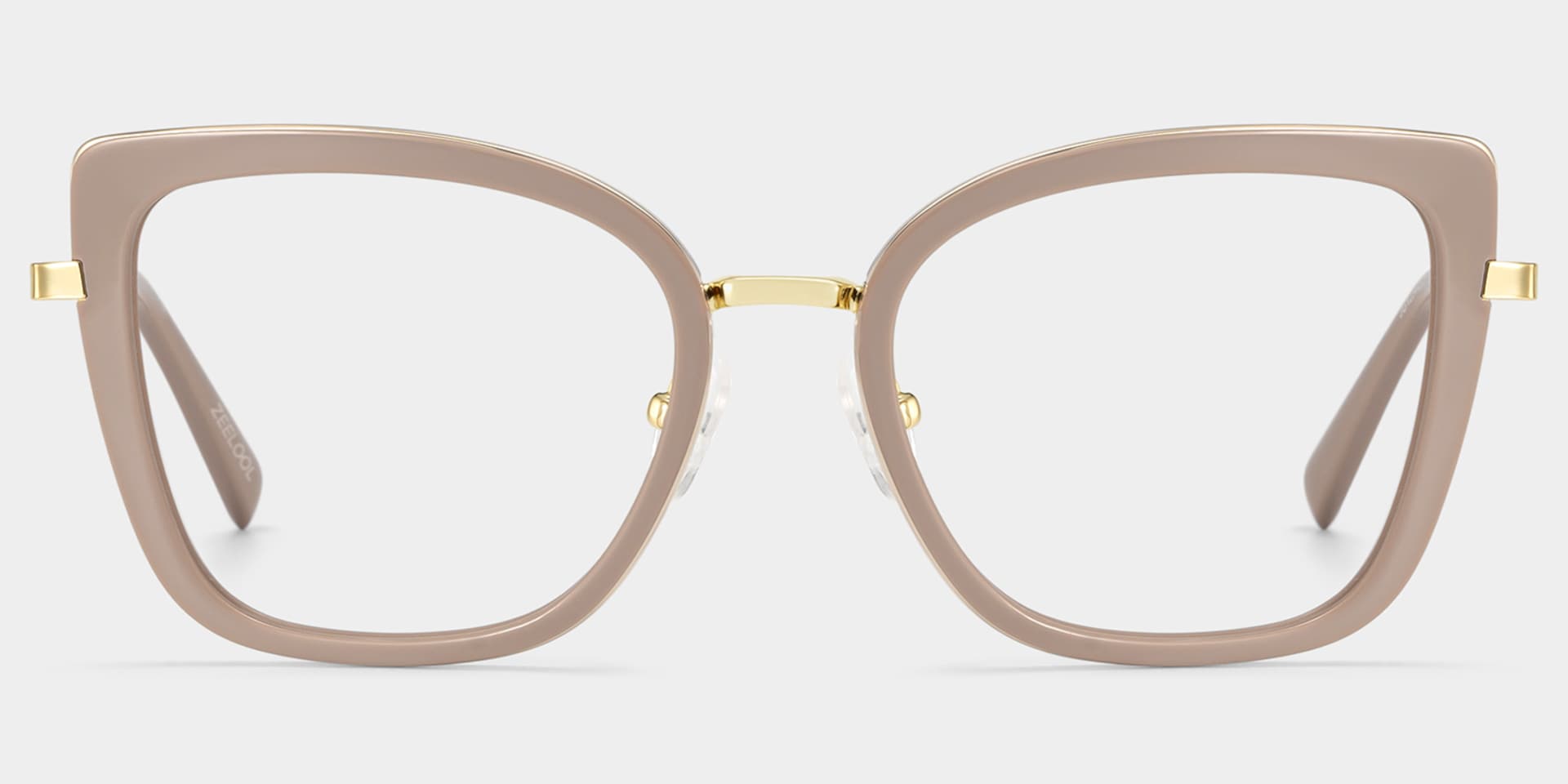 Leila Champagne Frame Glasses with Butterfly Frame Online | ZEELOOL3